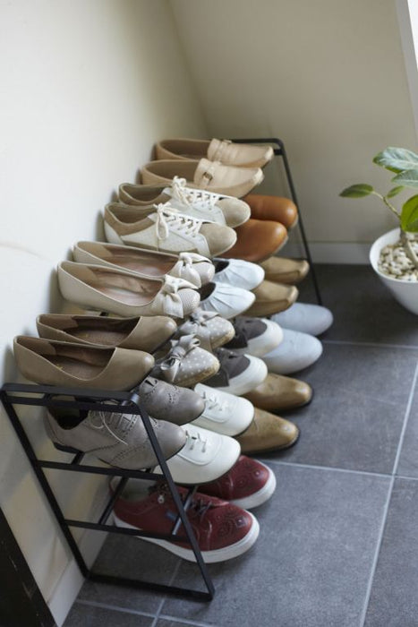 Yamazaki Schoenenrek Uitschuifbaar - Frame - 3 niveaus - Zwart