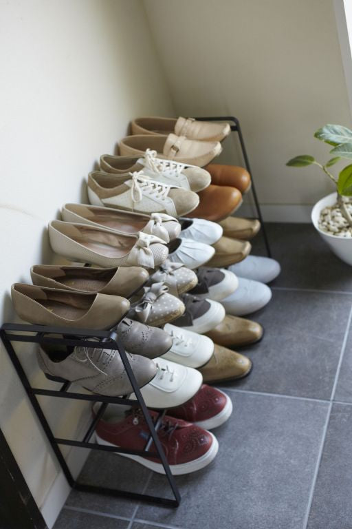 Yamazaki Schoenenrek Uitschuifbaar - Frame - 3 niveaus - Zwart