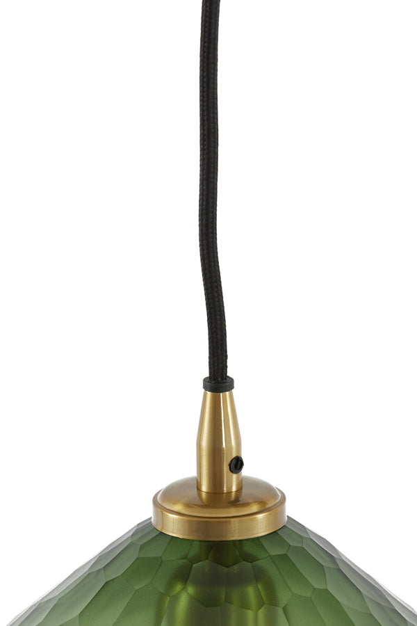 Light & Living Light&living Hanglamp Ø17x22 cm DANITA glas groen+goud