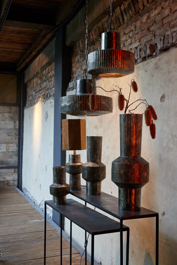 D - Light & Living - Lampenkap VELOURS - Ø30x35cm - Bruin