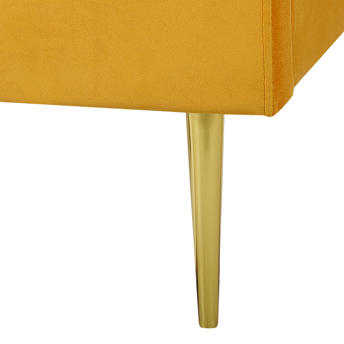 Beliani - FLAYAT - Tweepersoonsbed - Geel - 180 x 200 cm - Fluweel