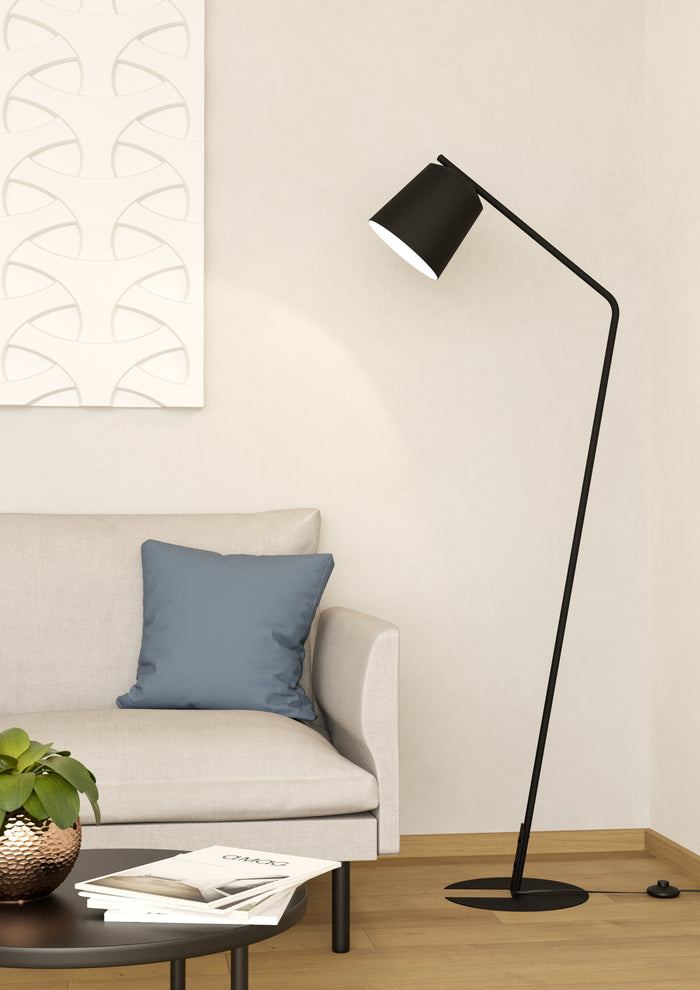 EGLO Oneda Vloerlamp - E27 - 160,5 cm - Zwart, Wit