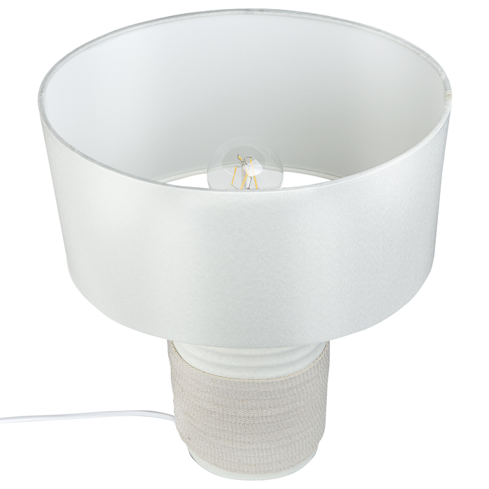 Beliani - NAVIA - Tafellamp - Wit - Porselein