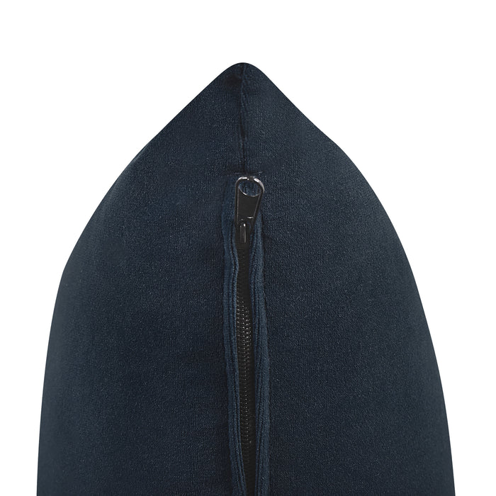 Beliani-LE CRAU-Chaise longue-Donkerblauw-Linkerzijde-Fluweel