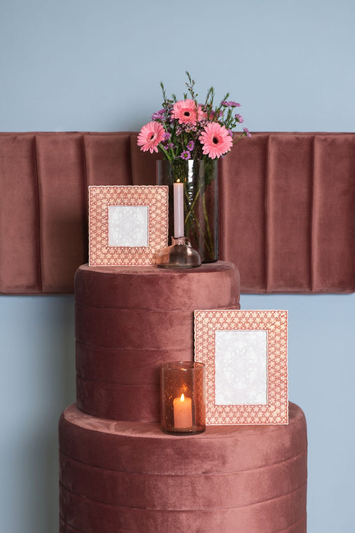 Clayre & Eef Fotolijst 13x18 cm Rood Kunststof Rechthoek Fotokader