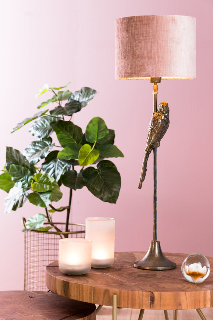 Light & Living Light&living Kap cilinder 25-25-18 cm GEMSTONE oud roze