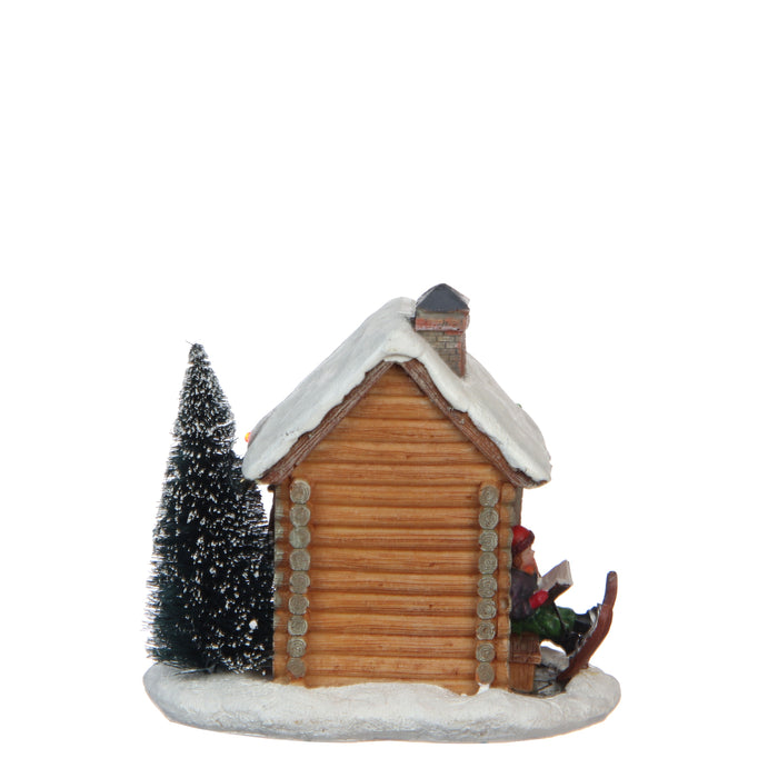 LuVille Kerstdorp Miniatuur Ski Verhuur - L12,5 x B10,5 x H11 cm