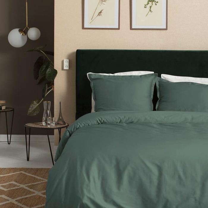 Cinderella Uni Katoensatijn Dekbedovertrek 260 x 200|220 cm - Groen