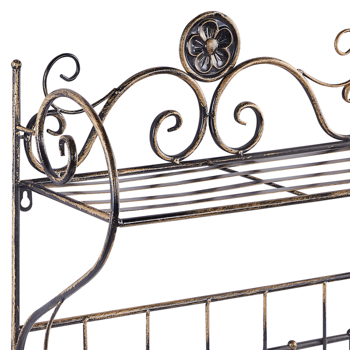 Beliani - OSORNO - Badkamer plank - Zwart - IJzer