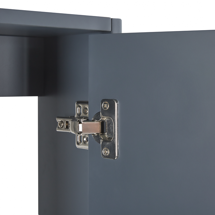 Beliani - TERUEL - Badkamermeubel - Lichthout|Grijs - MDF