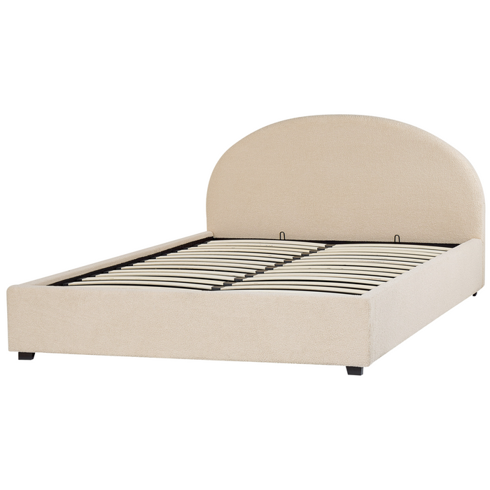 Beliani-VAUCLUSE-Bed met opbergruimte-Beige-160 x 200 cm-Polyester