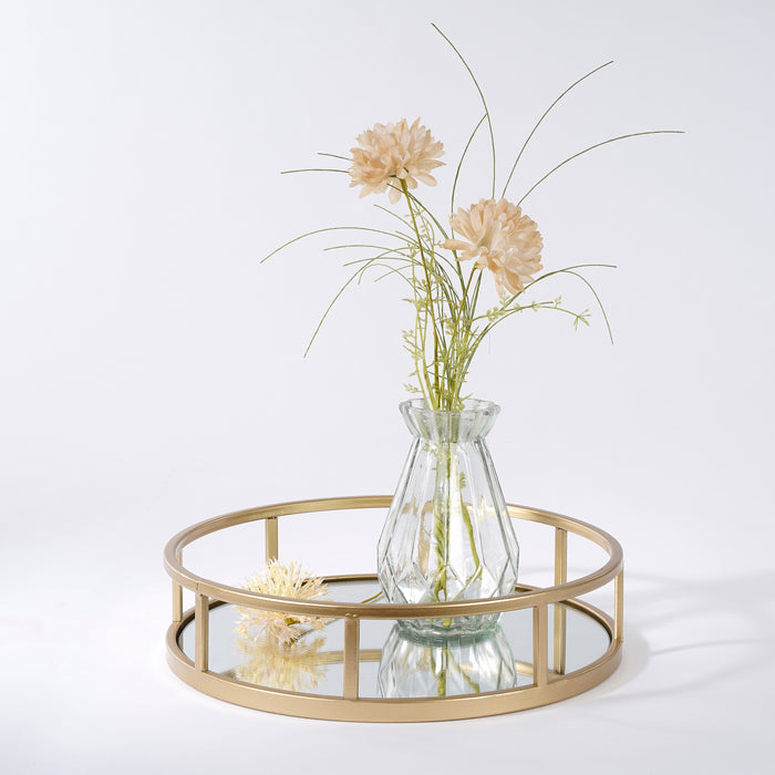 Mica Decorations Decoratie Dienblad - H7 x Ø30 cm - Goud