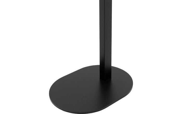 Goossens Bijzettafel Oval, Voet ovaal metaal ral 9005 zwart, blad