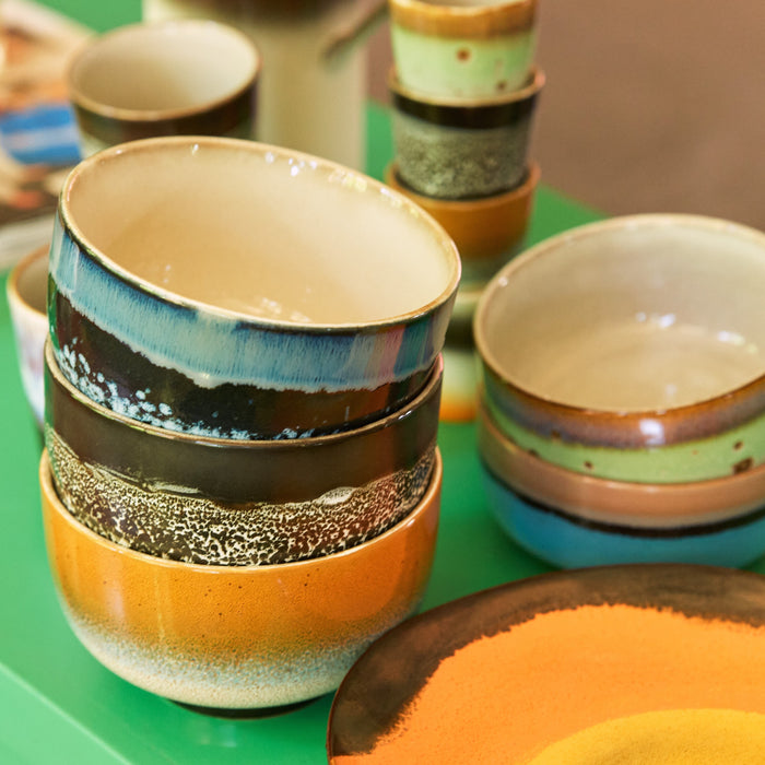 HKliving 70's Kom Freak Out 0,4 L - Set van 4