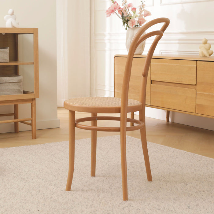 Fameg Vienna Thonet No.14 Houten Bistrostoel Naturel - Rotan Zitting