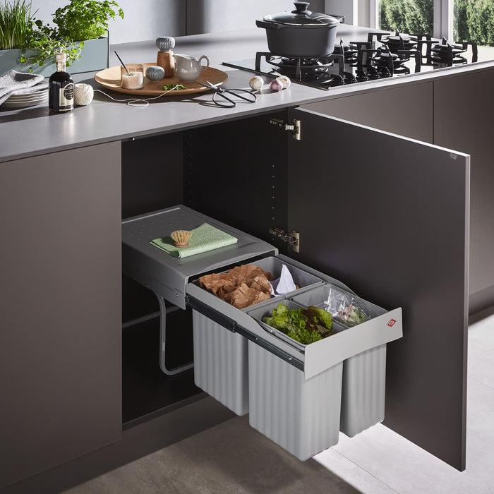 Wesco Inbouw Afvalbak 1 x 16 Liter, 2 x 7,5 Liter