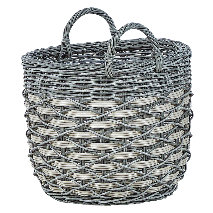 Beliani - GEFIRA - Plantenbak set van 3 - Gebroken wit - PE rotan