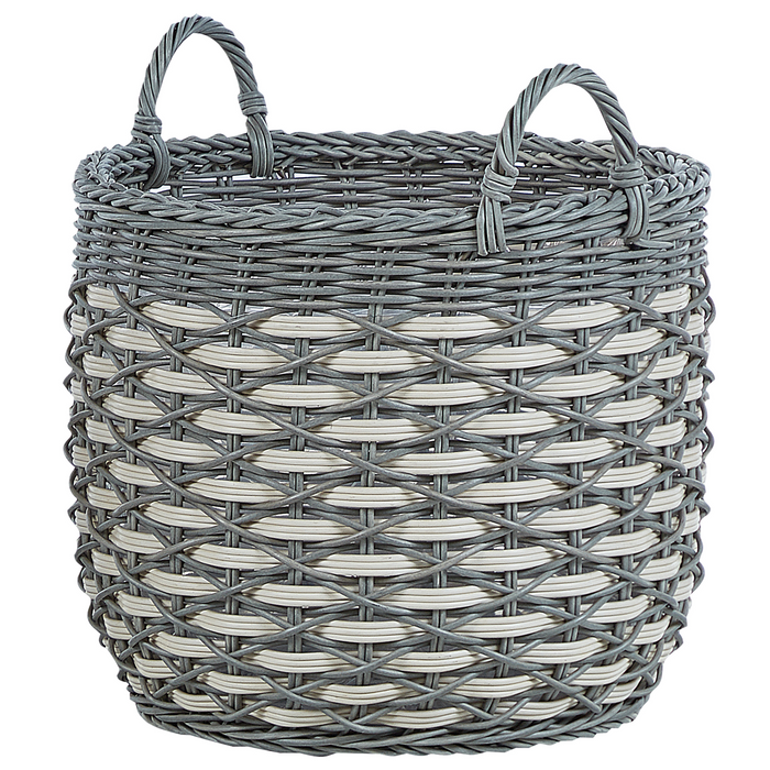 Beliani - GEFIRA - Plantenbak set van 3 - Gebroken wit - PE rotan