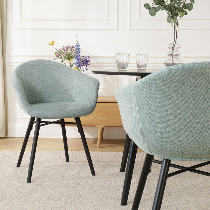 Nolon Nova-Otis eetkamerstoel zacht groen - zwart onderstel