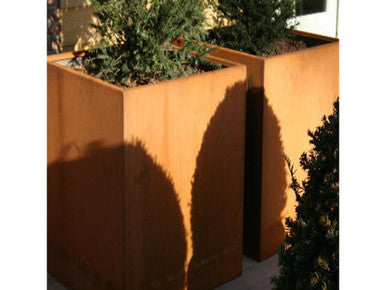 Adezz Carrez | Andes cortenstalen plantenbak | pilaar 50 x 50 x 100 cm