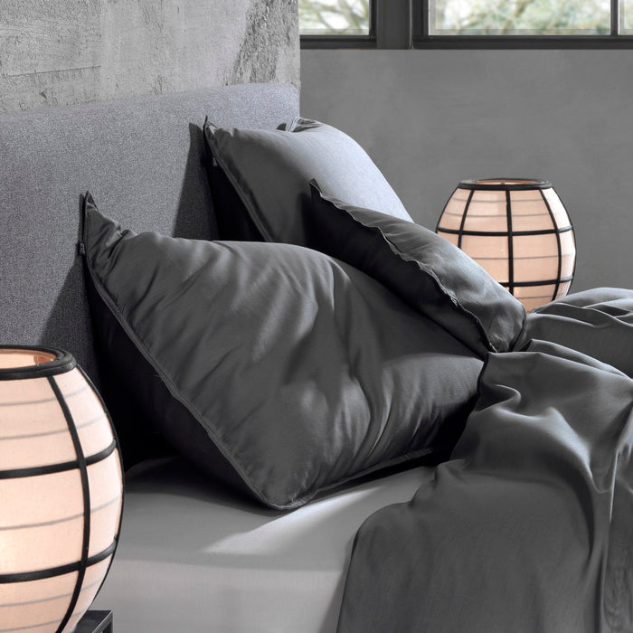 Zo Home Satinado Kussensloop Katoen Satijn - anthracite 40x80cm