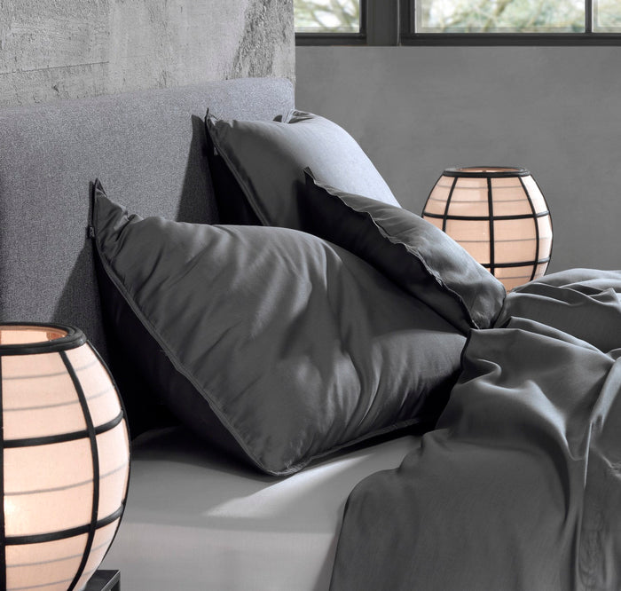 Zo Home Satinado Kussensloop Katoen Satijn - anthracite 40x80cm