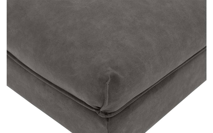 Goossens Hocker Jonas in microleer, grafiet