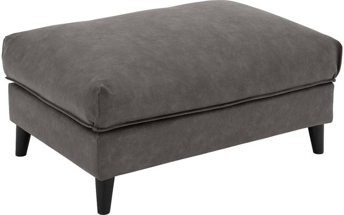 Goossens Hocker Jonas in microleer, grafiet