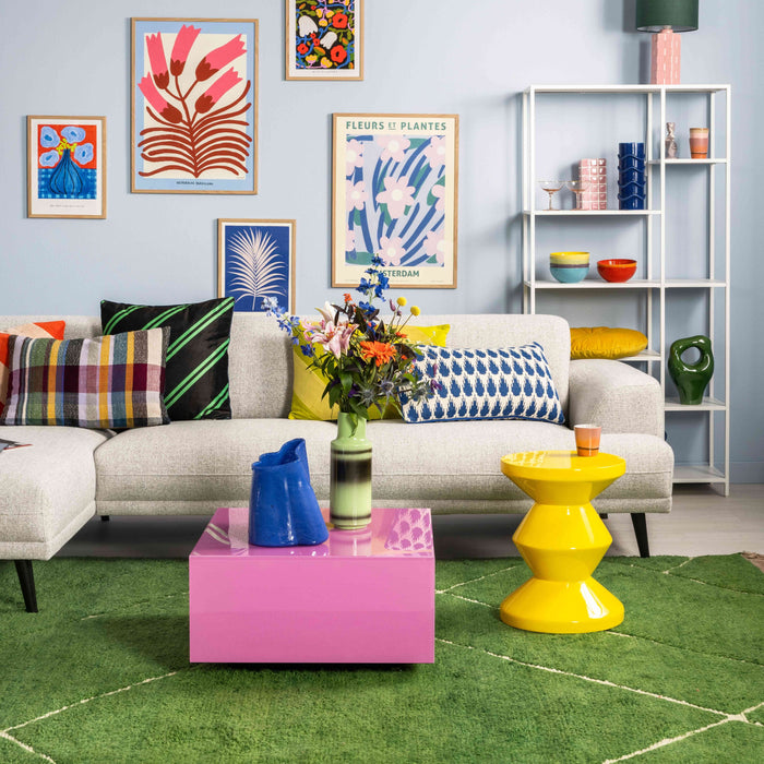 POLSPOTTEN Zig Zag Bijzettafel - Geel