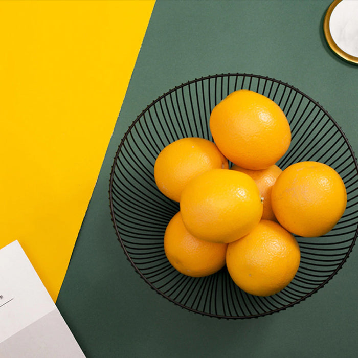 QUVIO Fruitschaal metaal draad - Zwart