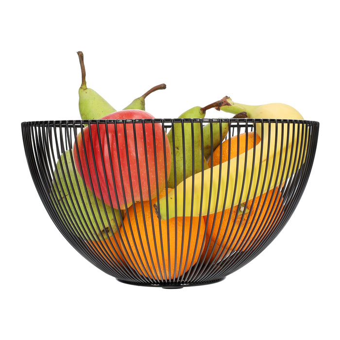 QUVIO Fruitschaal metaal draad - Zwart