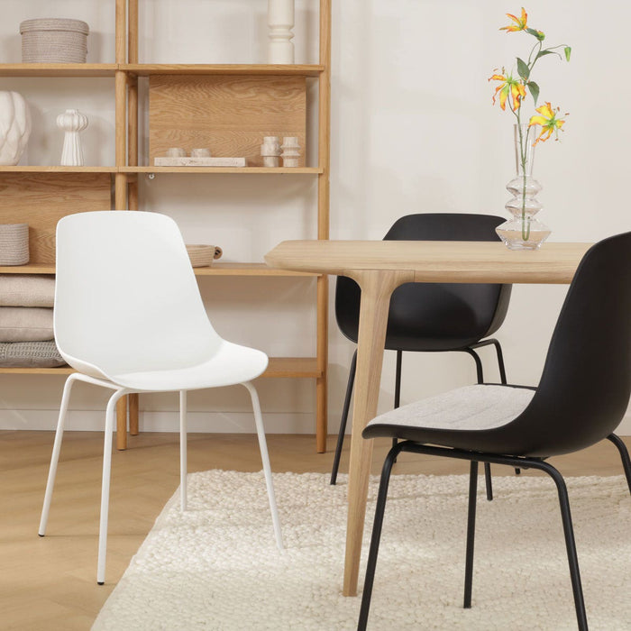 Nolon Nora-Pip Eetkamerstoel Wit - Kunststof - Wit Onderstel