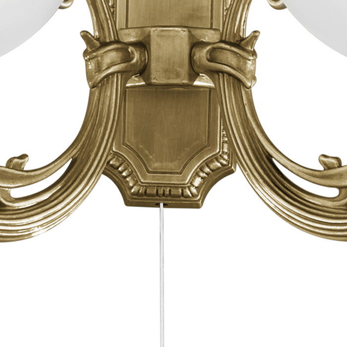 EGLO Savoy - Wandlamp - 2 Lichts - Brons - Wit