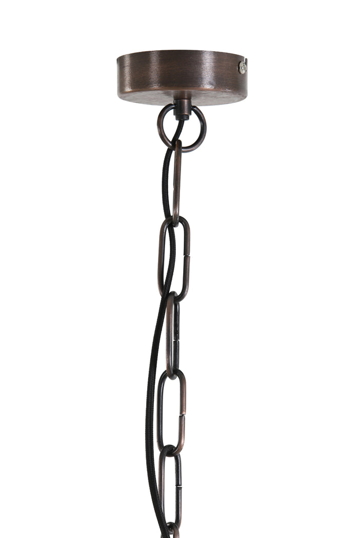 Light & Living Light&living Hanglamp Ø60x42 cm KYLIE ruw antiek koper