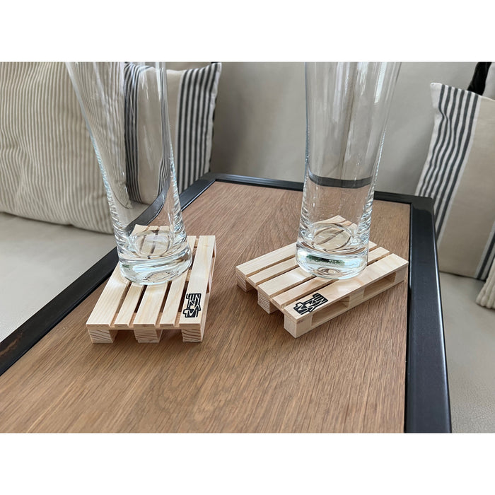 Labyrinth Palette-It - Set van 4 design pallet onderzetters