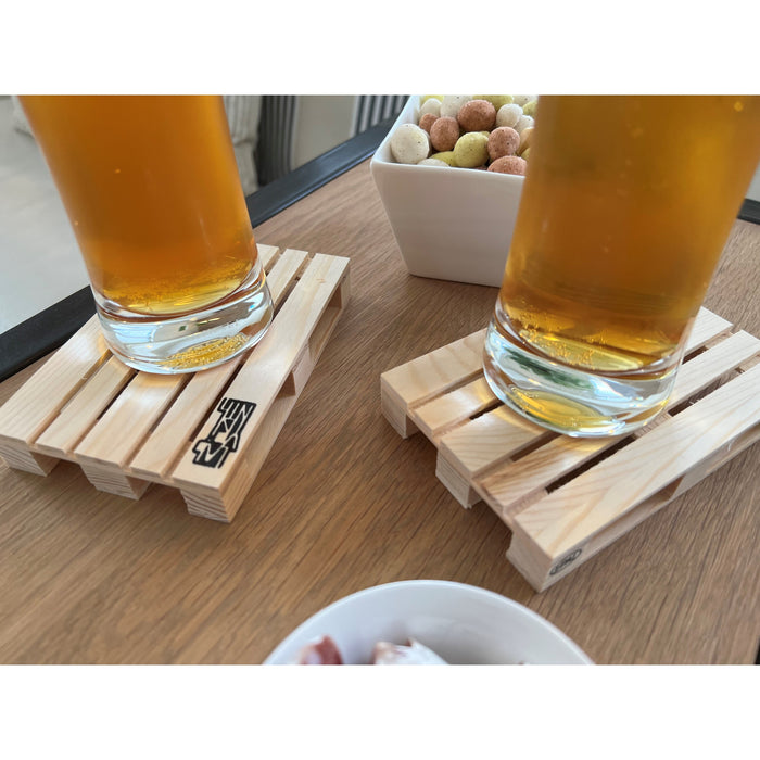 Labyrinth Palette-It - Set van 4 design pallet onderzetters