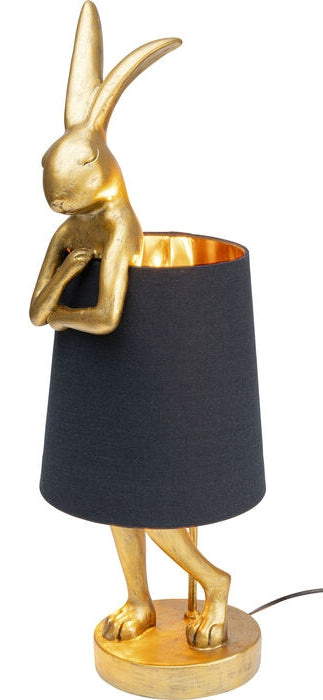 Kare Design Animal Rabbit Tafellamp 68 Cm - Goudkleurig - Zwart