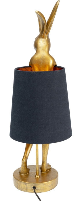 Kare Design Animal Rabbit Tafellamp 68 Cm - Goudkleurig - Zwart