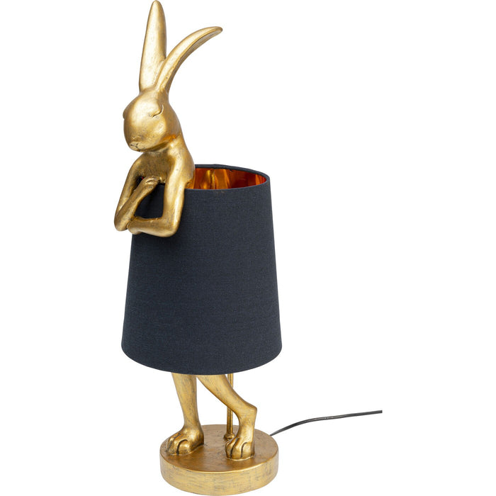 Kare Design Animal Rabbit Tafellamp 68 Cm - Goudkleurig - Zwart
