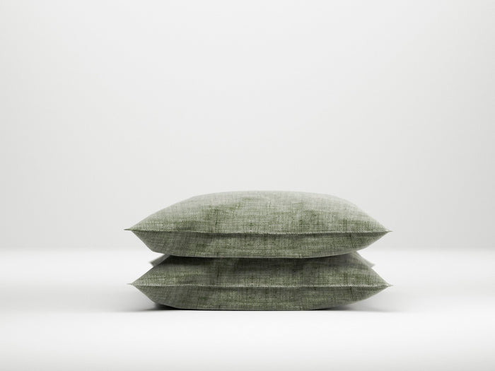 Zo Home Lino Kussensloop Linnen Look army green