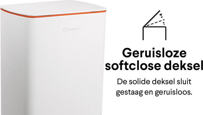 Homra Koniq Prullenbak met pedaal - 30 liter - Wit