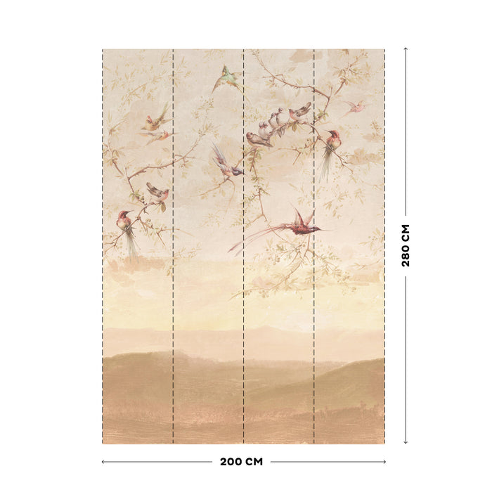 Art for the Home Fotobehang - Sunset Birds - 280x200cm