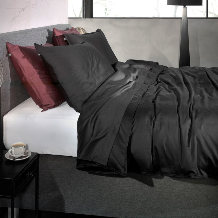 Zo!Home Satinado Dekbedovertrek 260 x 220 cm - Night Black
