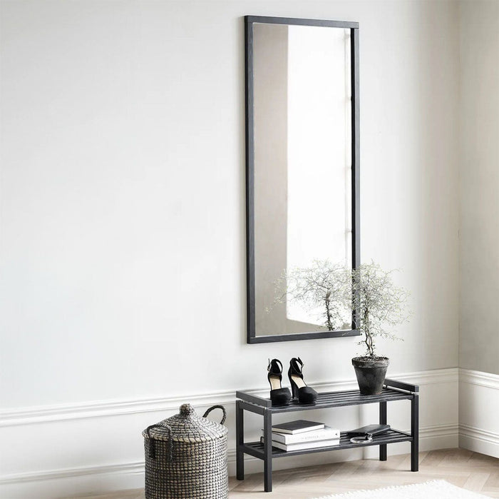 Rowico Home Confetti Houten Schoenenrek - B 80 cm - Zwart eiken