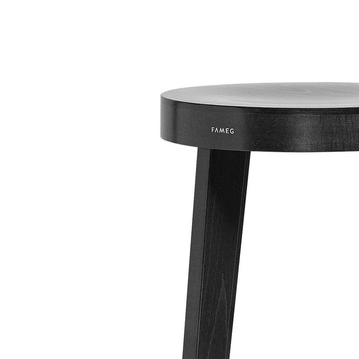 Fameg Fico houten barkruk zwart gebeitst - 61 cm