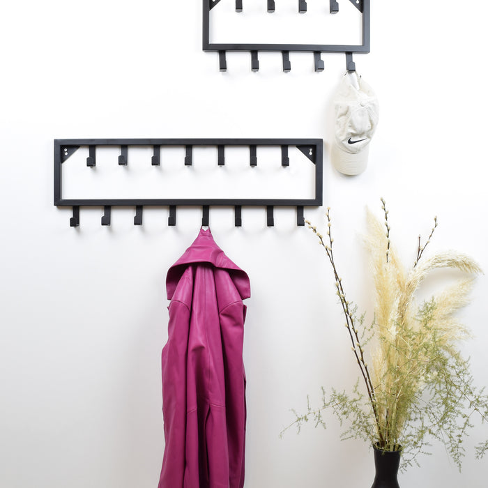 LOFT42 Bono Small Kapstok - Zwart – Metaal – 9 haken - 50x26x4