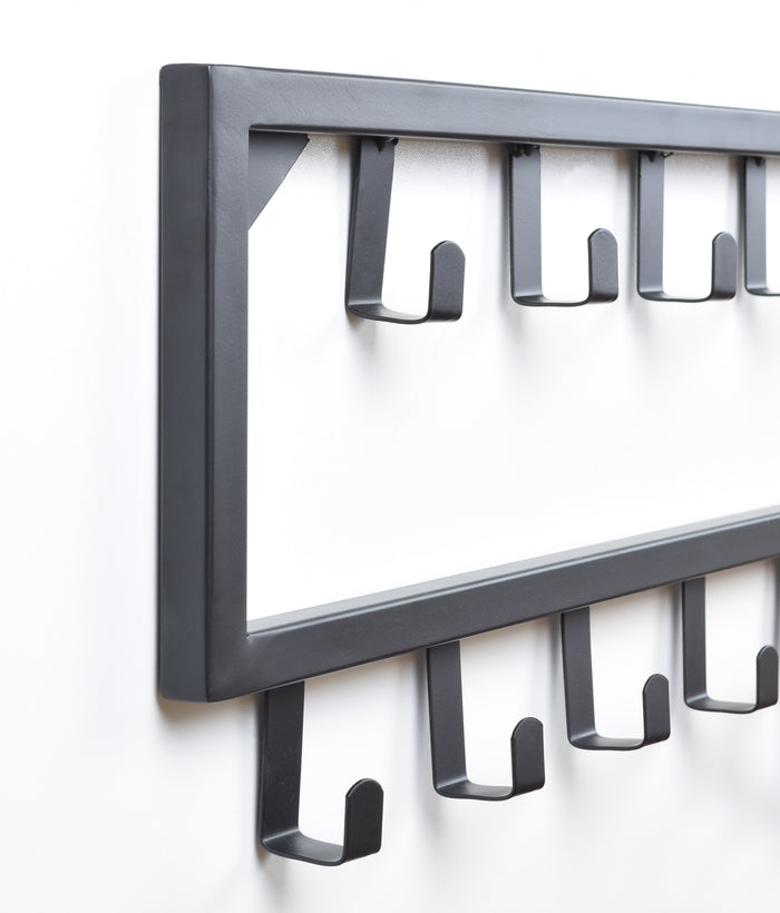 LOFT42 Bono Small Kapstok - Zwart – Metaal – 9 haken - 50x26x4