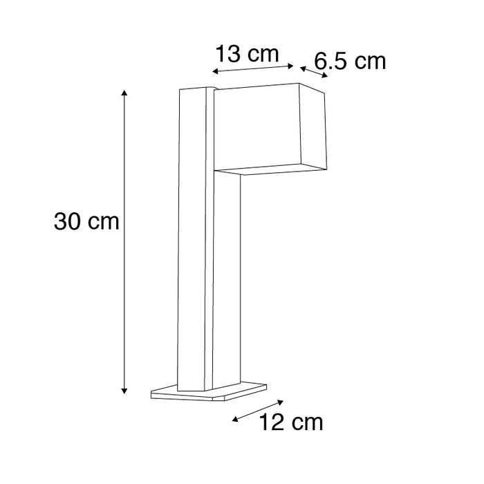 QAZQA Smart staande buitenlamp antraciet 30 cm IP44 incl. Wifi GU10 -