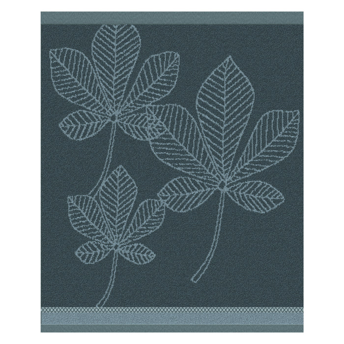 DDDDD 2x theedoek + 2x keukendoek Leaves - Atlantic Blue