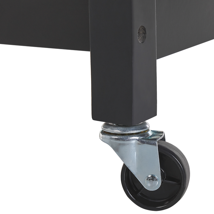 Beliani - HIUMA - Keukentrolley - Zwart - Rubberhout